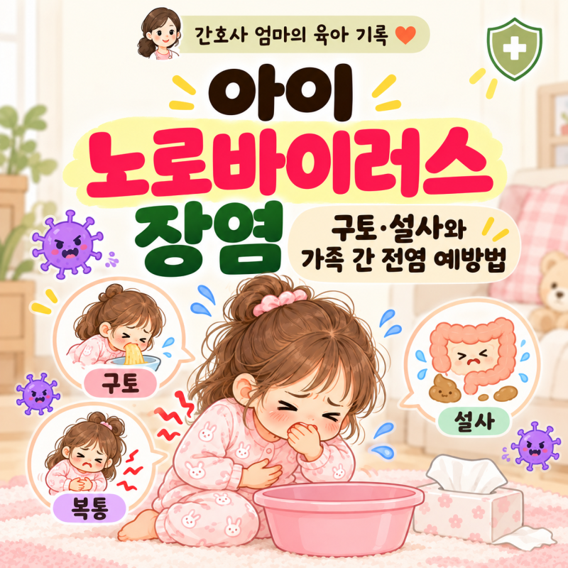 아이 노로바이러스 장염｜구토·설사와 가족 간 전염 예방법