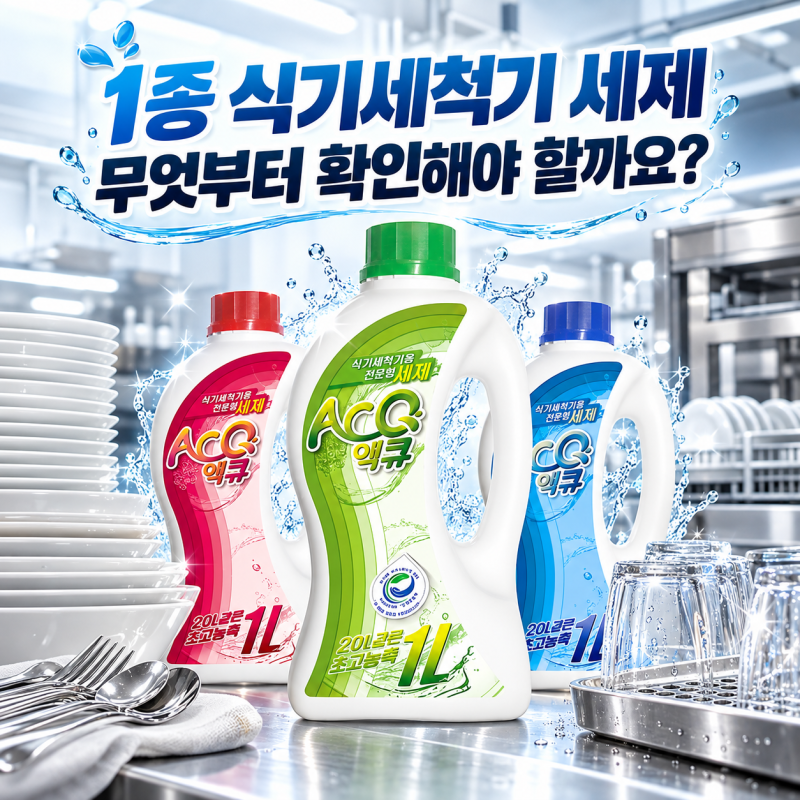 1종 식기세척기 세제, 업소에서는 어떤 기준으로 선택해야 할까?