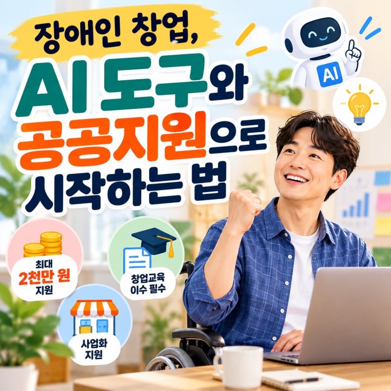 장애인 창업, AI 도구와 공공지원으로 시작하는 법
