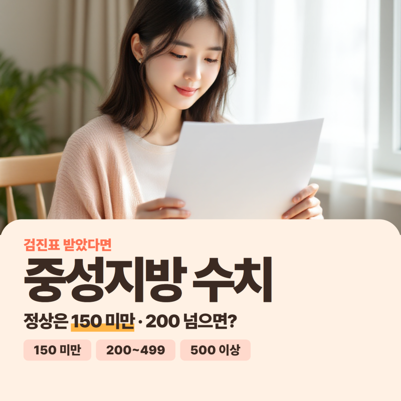 중성지방 수치 정상 범위, 150 미만! 200 넘으면 바로 약 먹어야 할까?