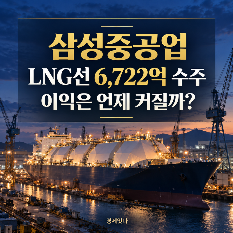 삼성중공업 주가, LNG선 6,722억 수주 뒤 이익은 언제 커질까?