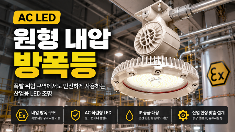 LED 원형 내압방폭 AC 방폭등 80W 100W 120W 150W Ex d IIC T4~T6 방폭등 소개