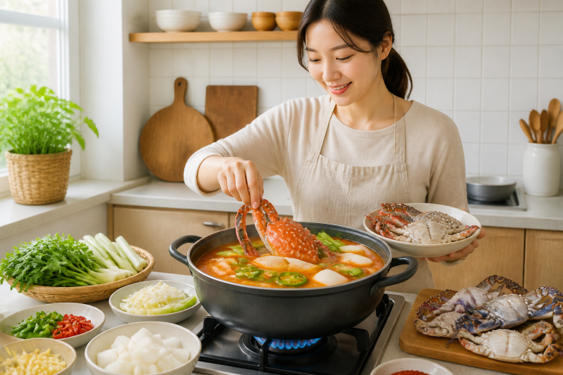 꽃게탕끓이는법 국물은 맑고 게살은 단단하게 끓이는 순서