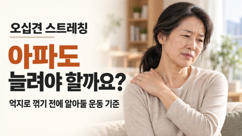 오십견 스트레칭, 아파도 계속해야 할까? 팔이 안 올라갈 때 알아둘 운동 기준