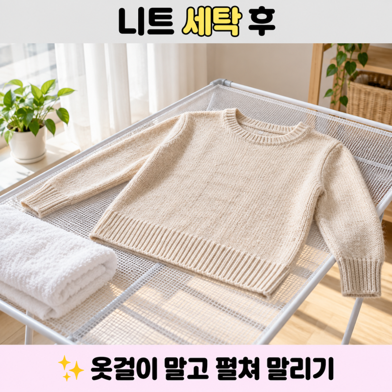 니트 세탁 후 옷걸이에 말려도 될까? 늘언나지 않게 말리는 법