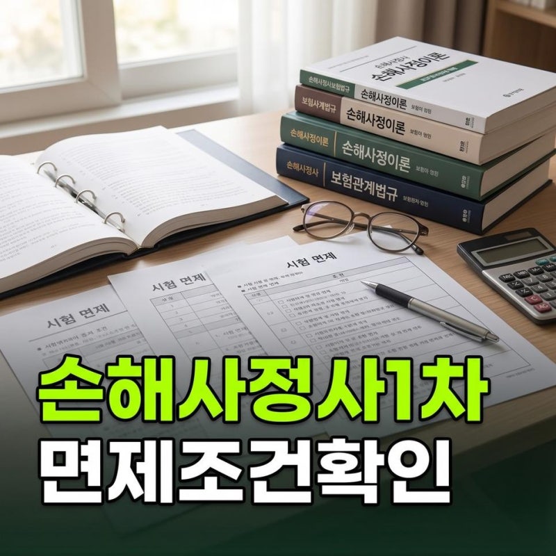 손해사정사 1차 면제 조건 및 영어 성적 대체 기준 확인