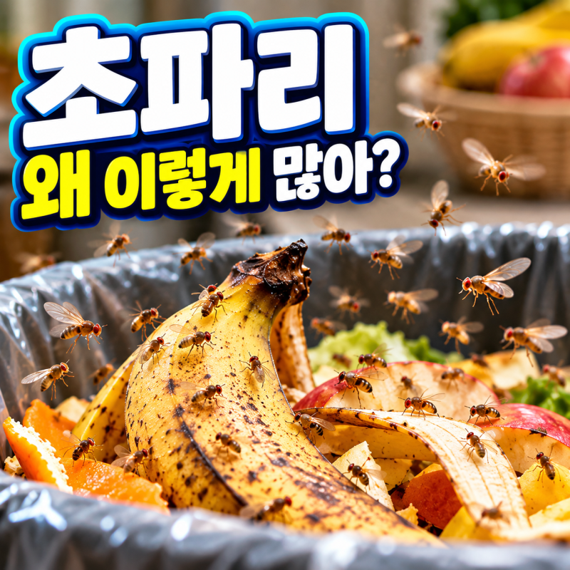 "주방에 갑자기 떼로 날아든다?" 초파리 생기는 이유와 퇴치법