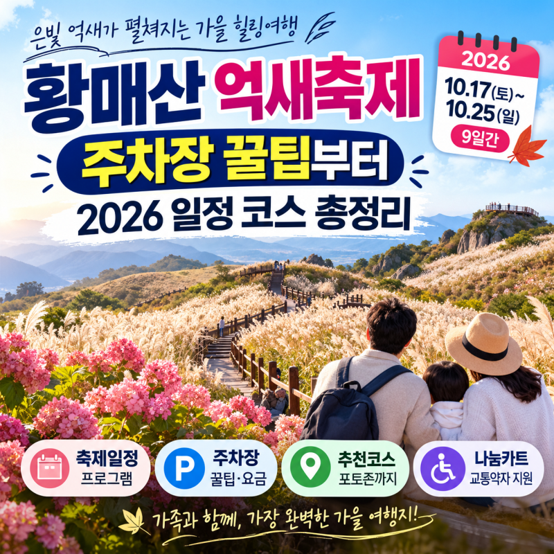 황매산 억새축제 주차장 꿀팁부터 2026 일정 코스 총정리