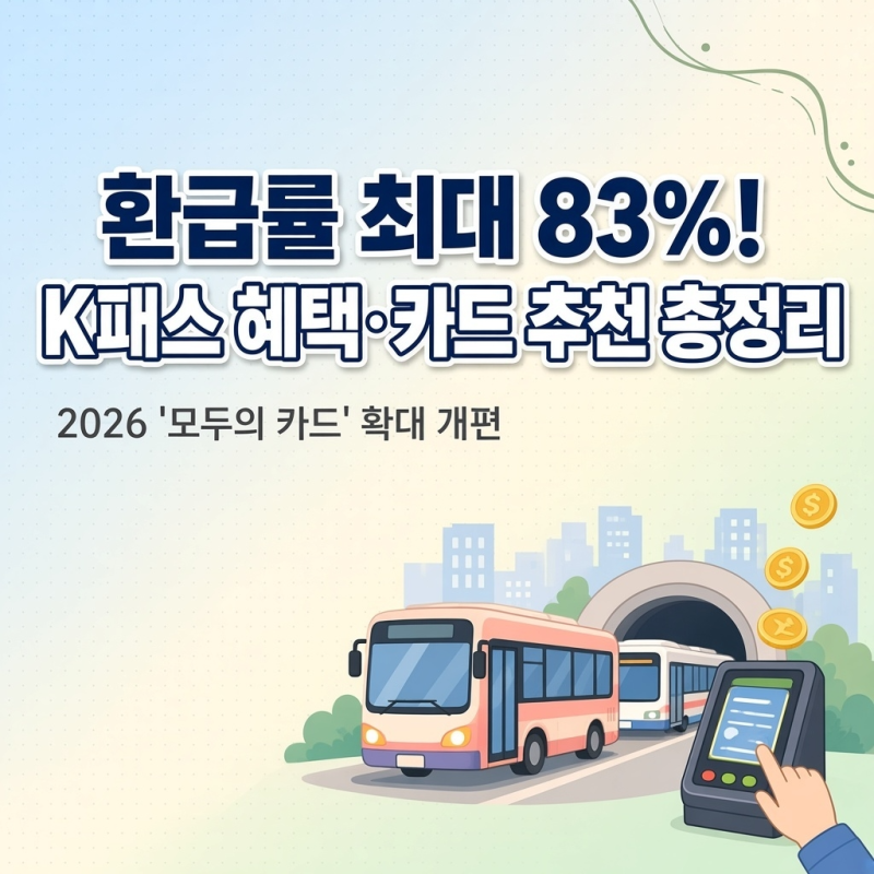 환급률 최대 83%! K패스 혜택·카드 추천 총정리