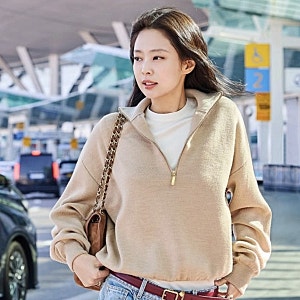 [가을/패션 ] 제니 아디다스 니트랩가디건/ 샤넬x제니, 쿼터 집업이 옵니다_제니코디_가을 코....