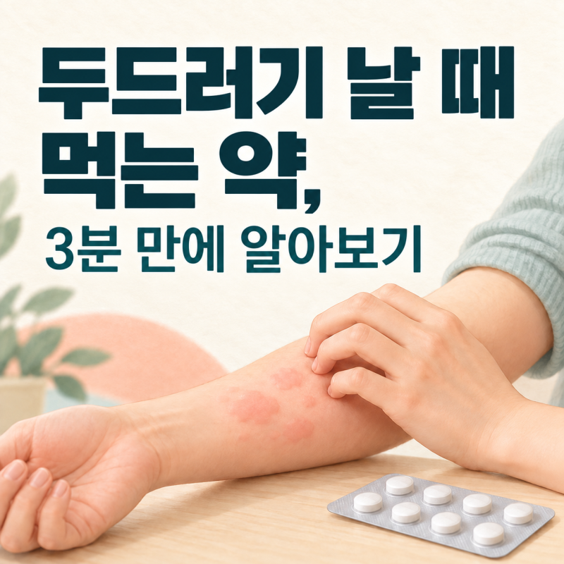 두드러기에 먹는 약, 단 3분만에 알아보기