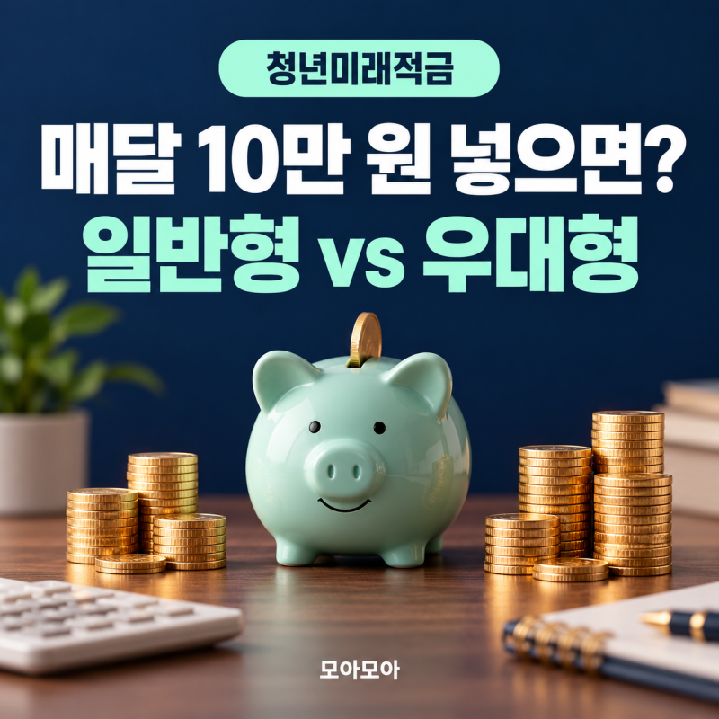 청년미래적금 매달 10만 원 넣으면? 일반형·우대형 얼마나 다를까