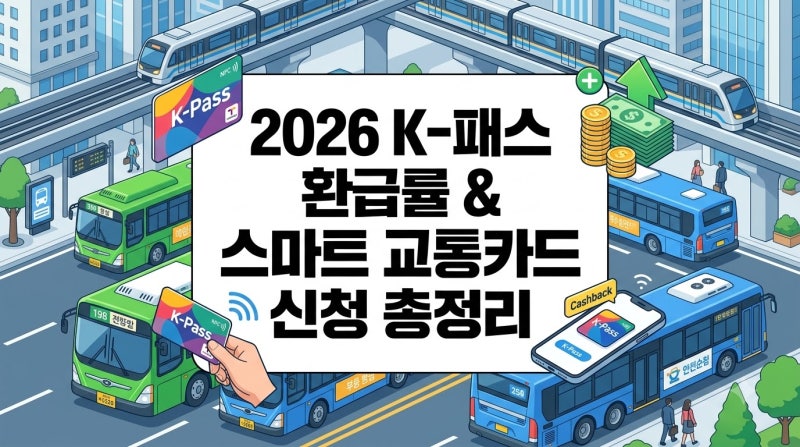 K-패스 알뜰교통카드 자격 조건 환급 비율 신청 방법