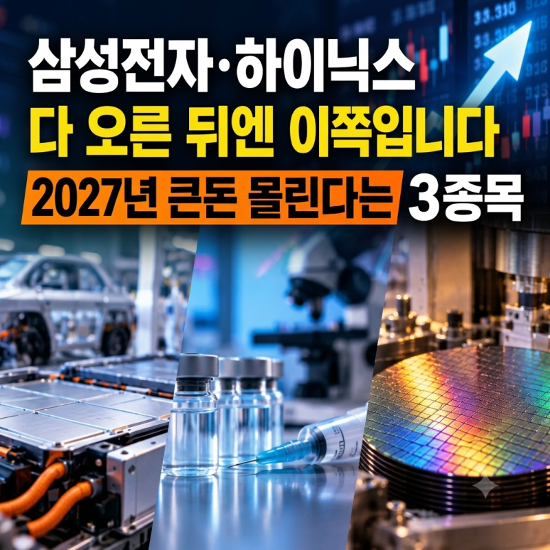 "삼성전자·하이닉스 다 오른 뒤엔 이쪽입니다" 2027년 큰돈 몰린다는 3종목