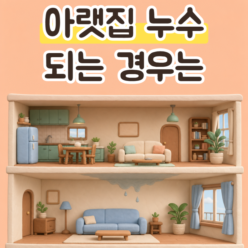 아랫집 누수, 일상생활배상책임 보험 되는 경우와 누수 원인 확인하는 법
