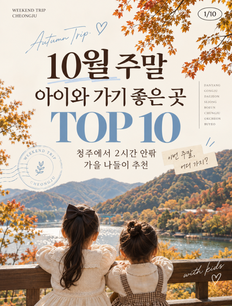 10월, 가을 주말 아이와 가볼 만한 곳｜청주 근교 가을 나들이