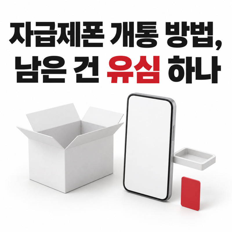 자급제폰 개통 방법, 택배로 받은 폰에 유심만 꽂으면 되나요? 자급제 유심 개통 순서 5단계....