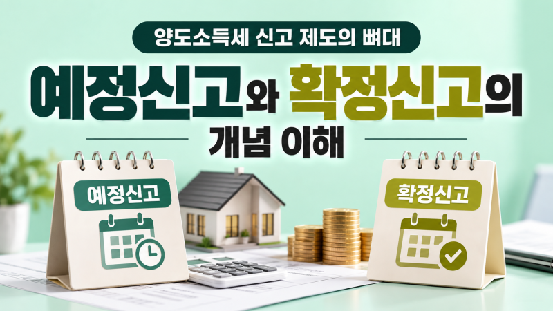 [14편]양도소득세 예정신고와 확정신고의 차이, 기한 놓치면 발생하는 가산세 주의