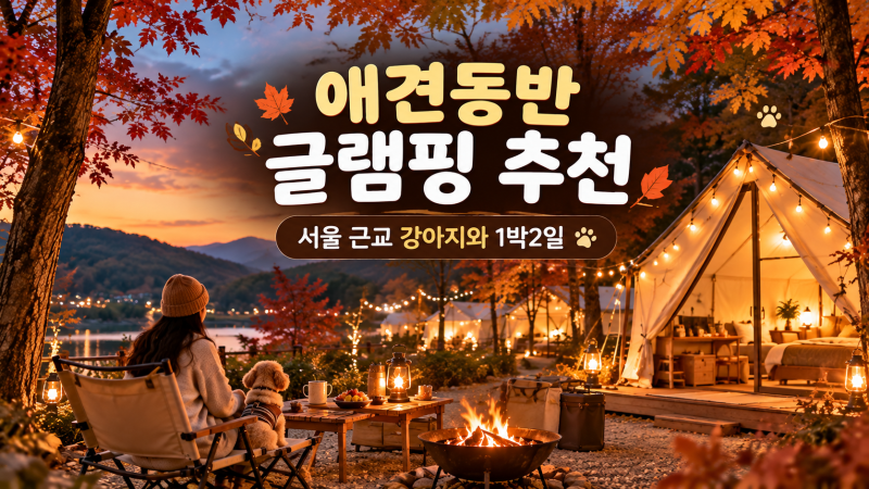 서울 근교 애견동반 글램핑 추천, 강아지와 가기 좋은 가평·포천