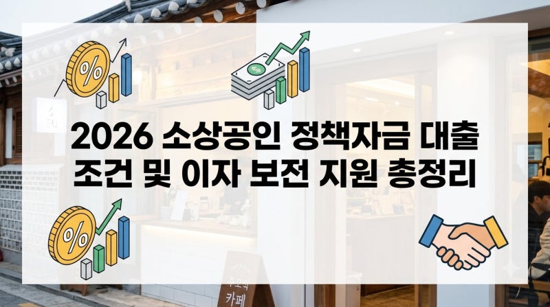 소상공인 정책자금 대출 조건 및 이자 이차보전 지원 총정리