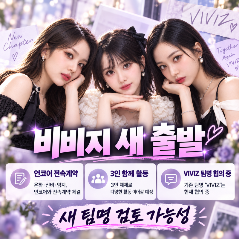 ✨은하·신비·엄지 새 소속사 계약…‘비비지’ 이름 바뀔 수도