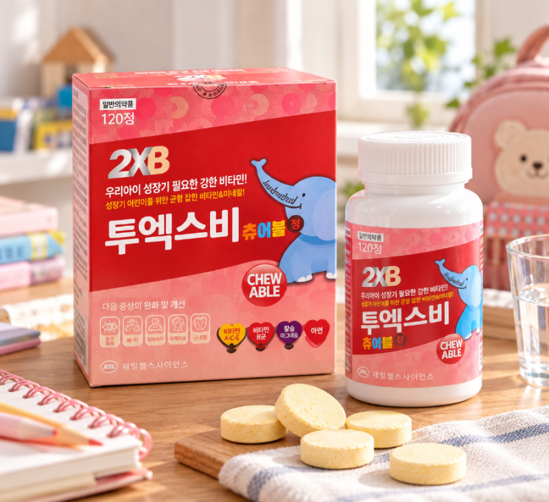 투엑스비 츄어블 가격·성분·연령｜어린이 비타민으로 찾는다면 확인할 것