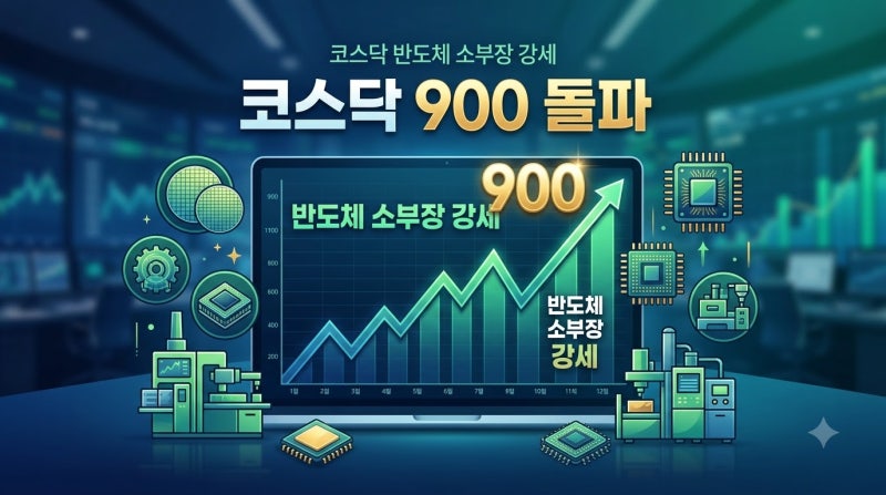 반도체 소부장 ETF 한 달 20%대 상승, 코스닥 900다시 넘볼까? 대형주보다 먼저 뛴다.
