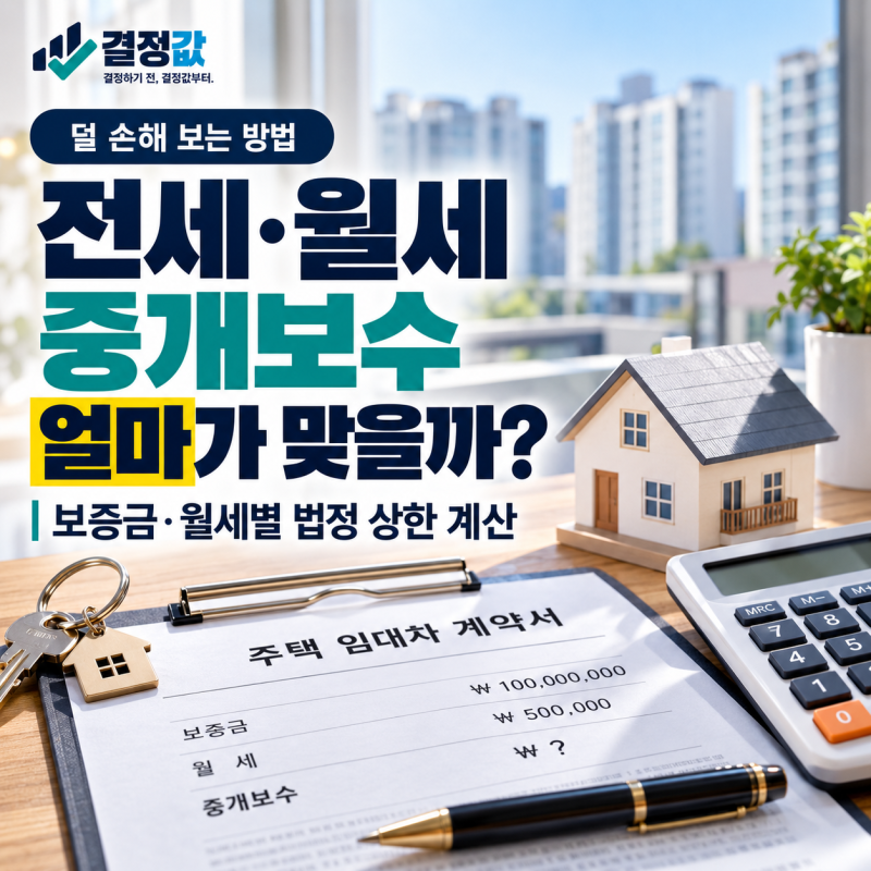 전세·월세 중개보수 얼마가 맞을까? 보증금·월세별 법정 상한 계산