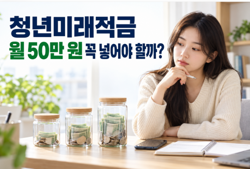 청년미래적금 월 50만 원 꼭 넣어야 할까? 10만·30만·50만 원 만기금액 비교