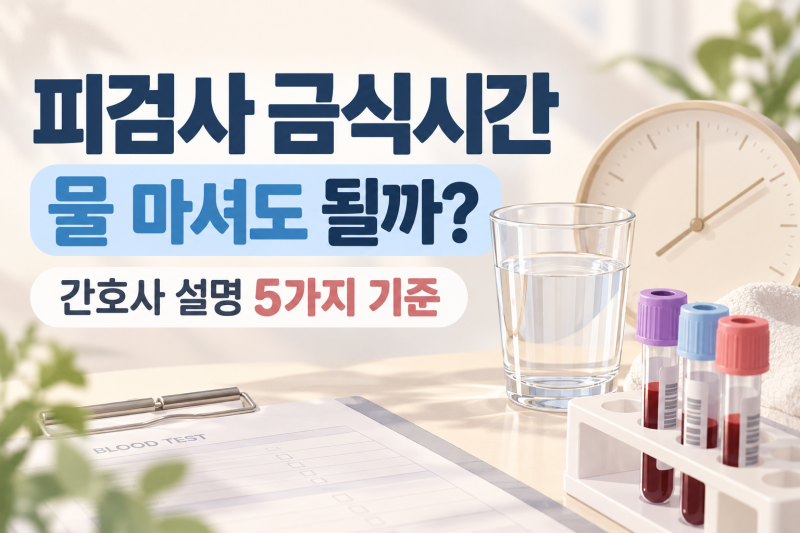 피검사 금식시간, 물 마셔도 될까? 간호사가 알려주는 5가지 기준