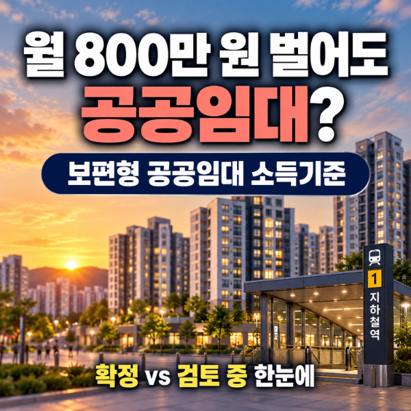 월 800만 원 벌어도 공공임대? '보편형 공공임대' 소득기준, 확정된 것과 아직 아닌 것