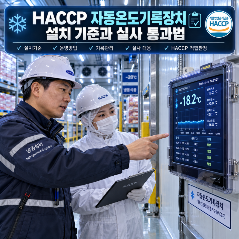 HACCP 냉동창고 자동온도기록장치 타코메타 설치 기준과 실사 통과 체크리스트