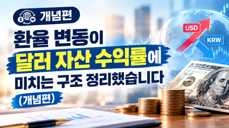 환율 변동이 달러 자산 수익률에 미치는 구조 정리했습니다 (개념편)