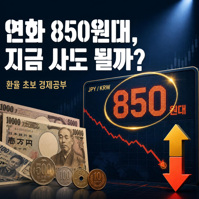 엔화 환율 추이 전망｜100엔 850원대, 지금 사도 될까?