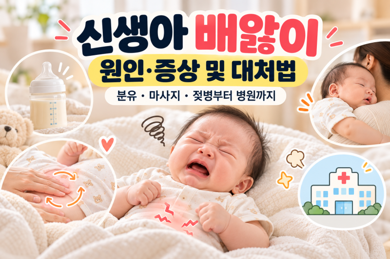 신생아 배앓이 원인 증상 및 대처법, 분유와 젖병 추천 마사지 방법