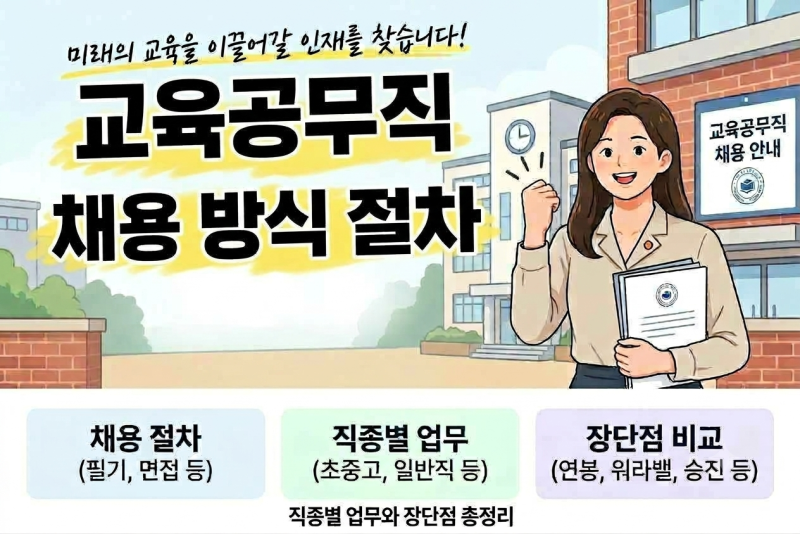 교육공무직 채용 방식 및 단계별 절차 직종별 현장 업무부터 장단점 총정리