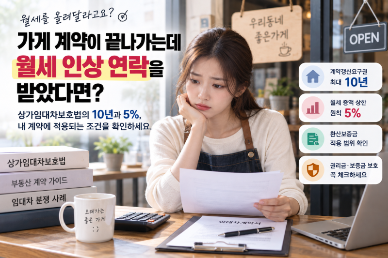 상가임대차보호법 10년 갱신·5% 인상, 내 가게도 적용될까?