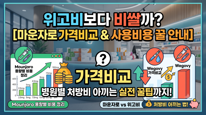 마운자로 가격비교, 용량별 비용 완벽 정리 및 병원별 처방비 아끼는 실전 꿀팁
