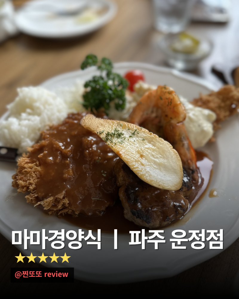 [파주 운정 브런치 추천] 애견동반 돈까스 맛집ㅣ마마경양식