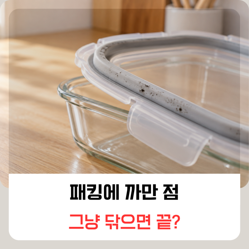 밀폐용기 고무패킹 검은 점, 지워졌다면 계속 써도 될까?