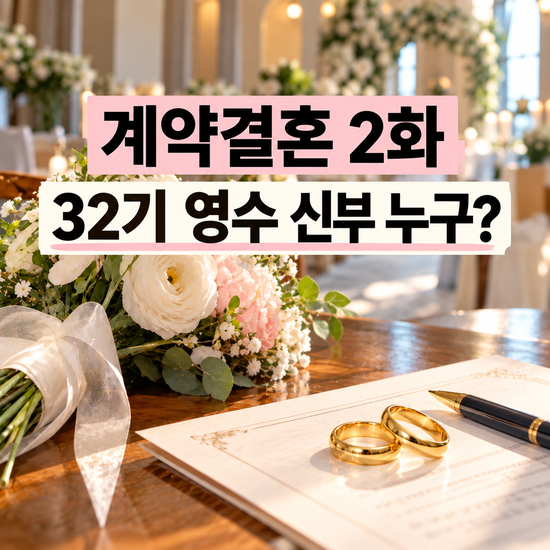 계약결혼 2회 32기 영수 신부 누구? 나솔사계 국화일까