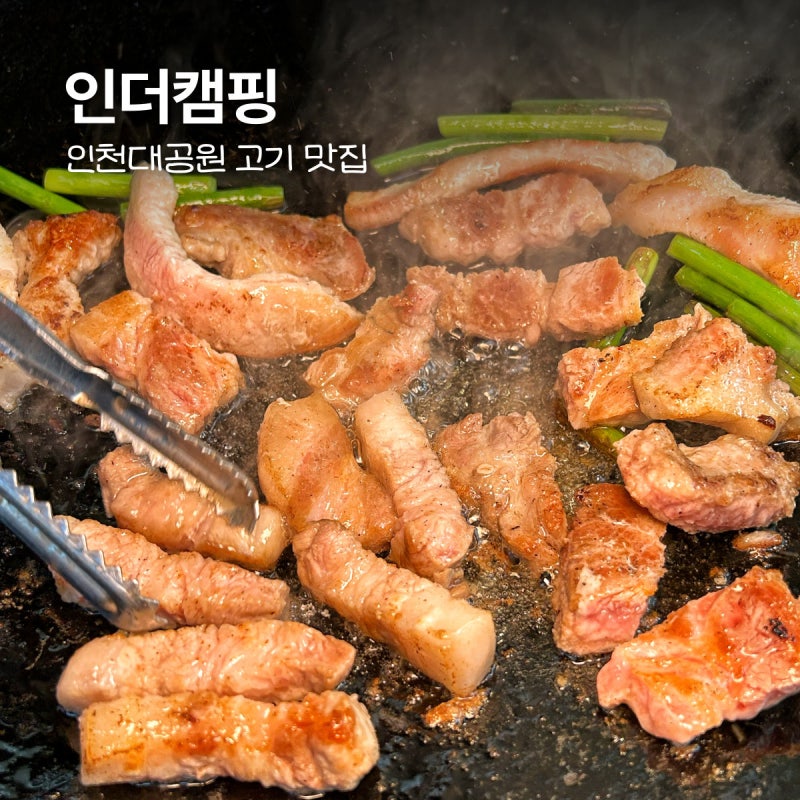 인천대공원 “인더 캠핑” 이색데이트 모임 가족외식 솥뚜껑 고기맛집 반려애견동반 내돈내....