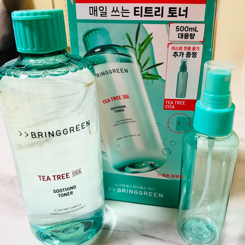 브링그린 티트리 시카 수딩 토너 | 여드름 피부 진정에 N통째 사용해본 후기