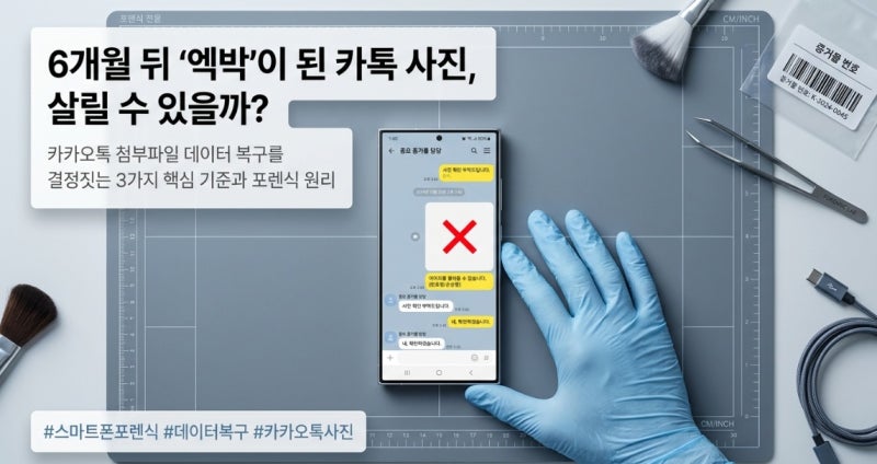 대전 스마트폰 카카오톡 첨부사진 데이터 복구 6개월 뒤 액박이 된 사진을 살릴 수 있는지 가....