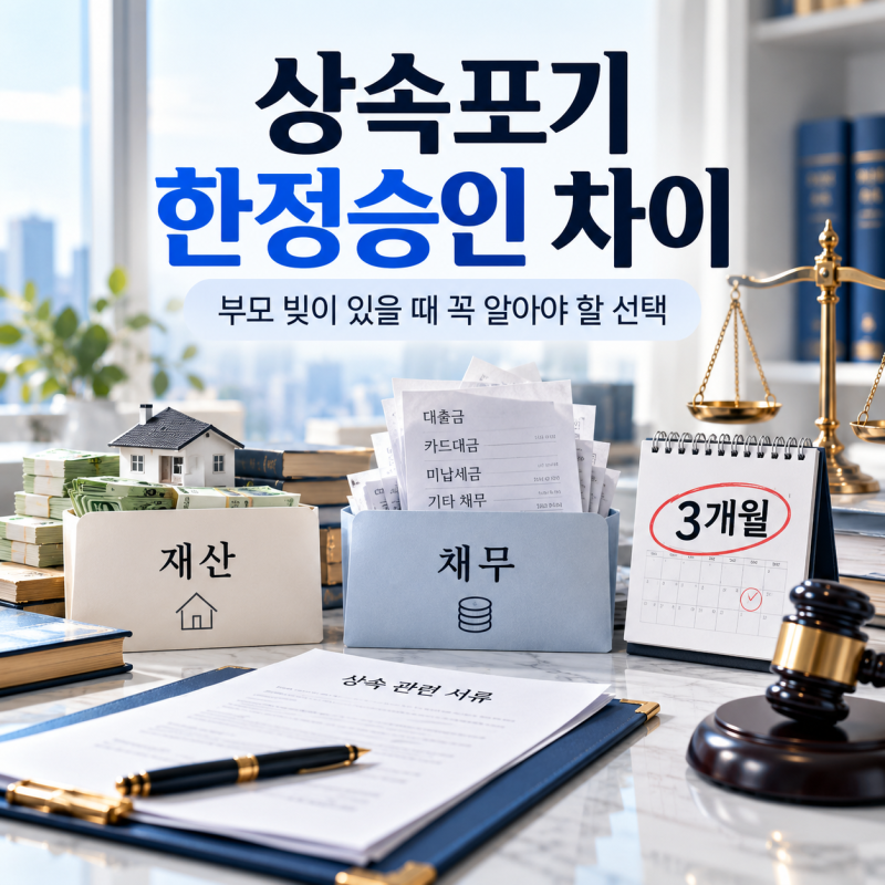상속포기 한정승인 차이, 부모 빚이 있다면 무엇부터 결정해야 할까