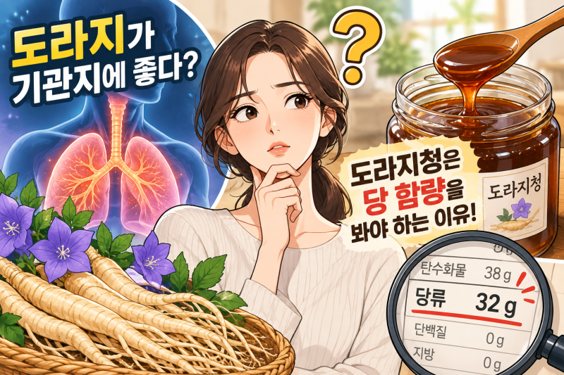 도라지 기관지 효과 진짜일까? 도라지청 당 함량 꼭 봐야 하는 이유