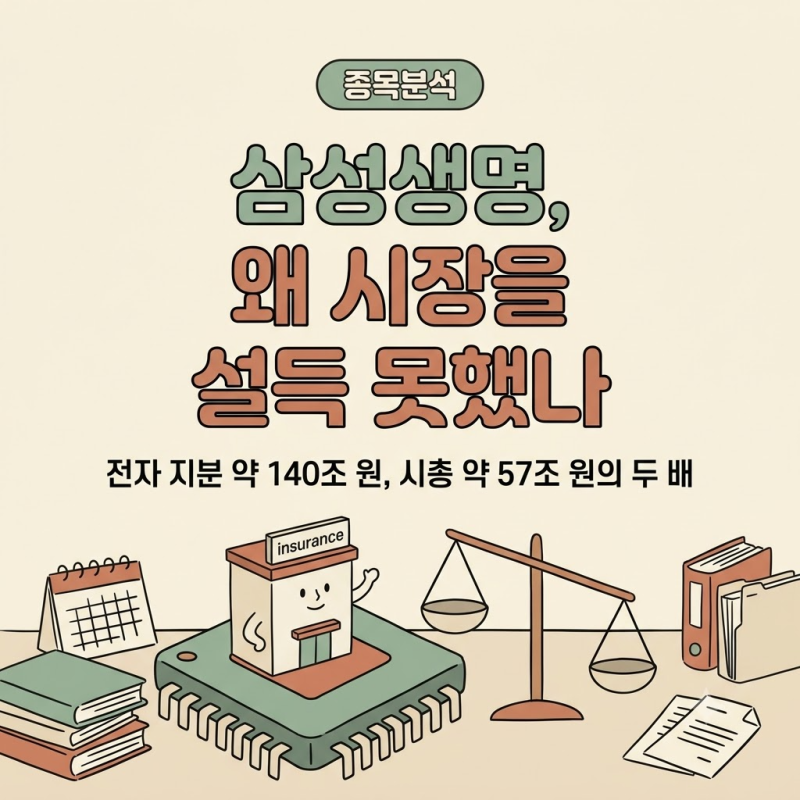 삼성생명 주가, 삼성전자 지분가치는 시총의 2배인데 밸류업·배당은 왜 시장을 설득하지 못....