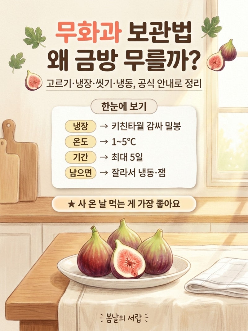 무화과 보관법, 농촌진흥청 실험 끝까지 봤더니｜냉동·껍질째 먹기·무화과잼