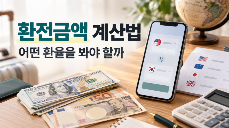환율계산기 실제 환전금액 계산법, 매매기준율과 환율우대는 어떻게 반영할까