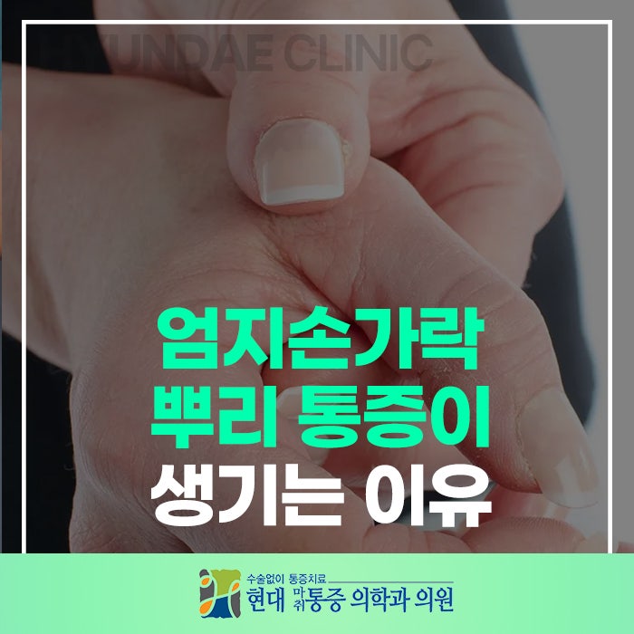 자양동 엄지손가락 마디 통증이 계속 발생하는 이유